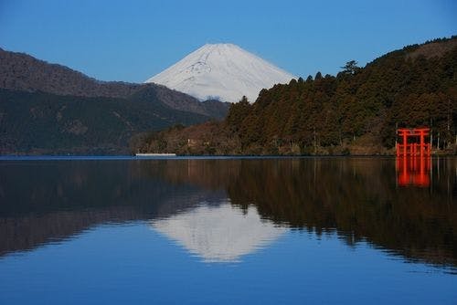 芦ノ湖からの富士山