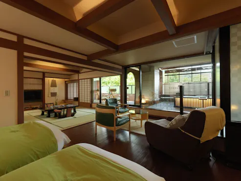 【ห้องสวีท Mori no Za พร้อมอ่างอาบน้ำกลางแจ้ง - ฝั่งภูเขา】※ตัวอย่าง