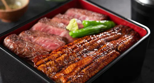 【1泊2食付き】鹿児島大隅産うなぎと鹿児島黒牛ステーキ重付きプラン
