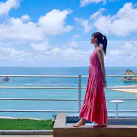 足湯テラス景色