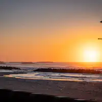 ■【ทัศนียภาพโดยรอบ】พระอาทิตย์ตกที่ชายหาดยูโนะฮามะ