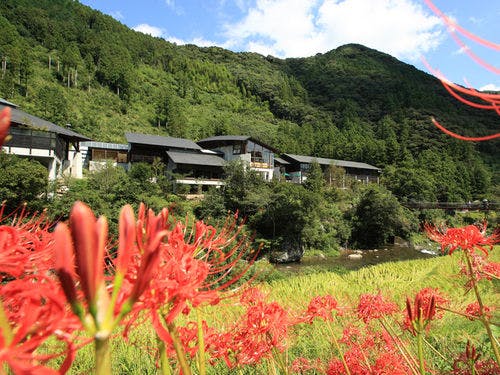 秋の土佐山風景