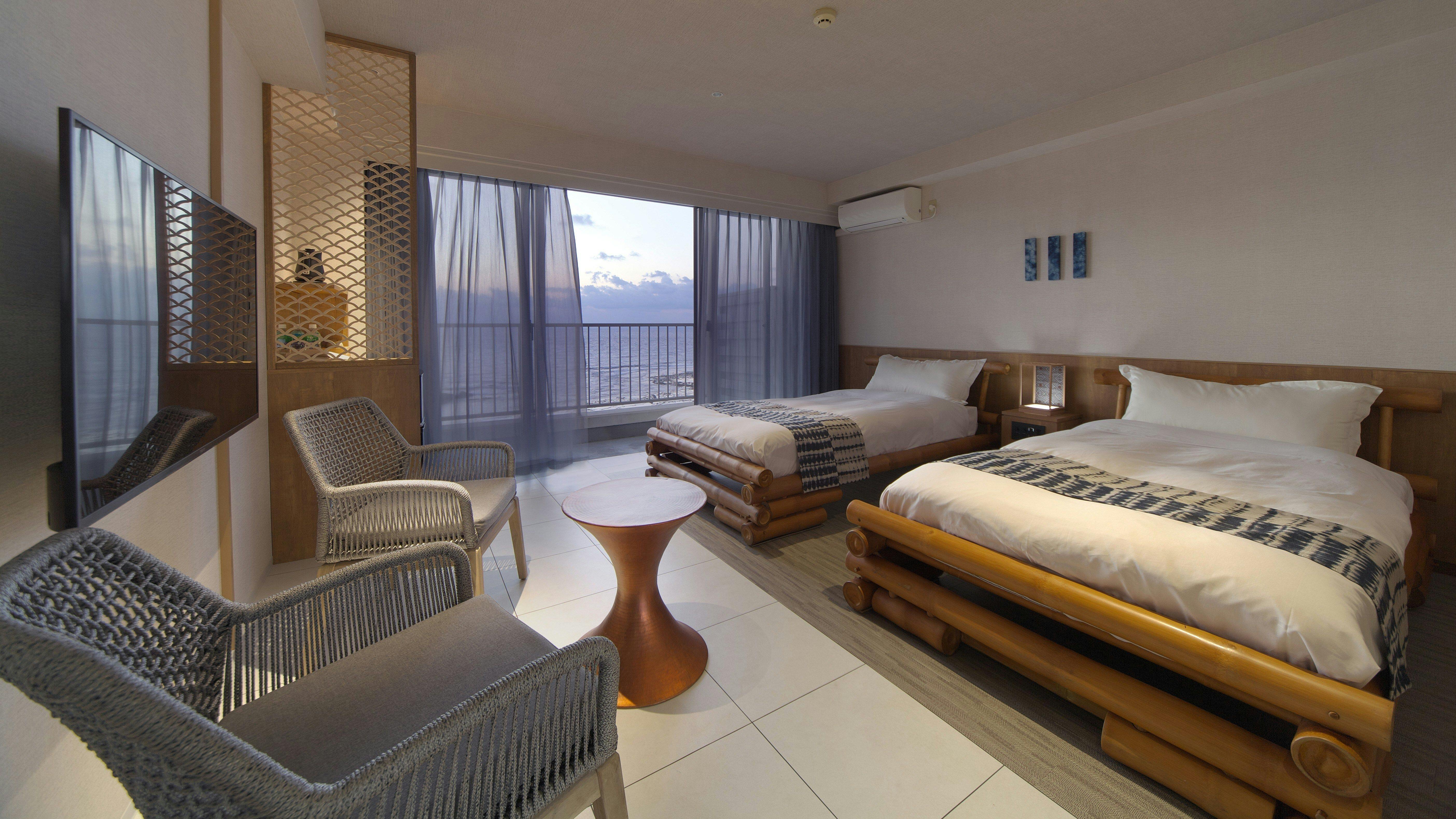 Kamar Twin dengan Pemandangan Laut