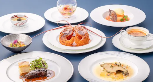 【海の幸フランス料理「トラディション」】鮑・伊勢海老など変わらぬホテル伝統の味を堪能<夕朝食付>