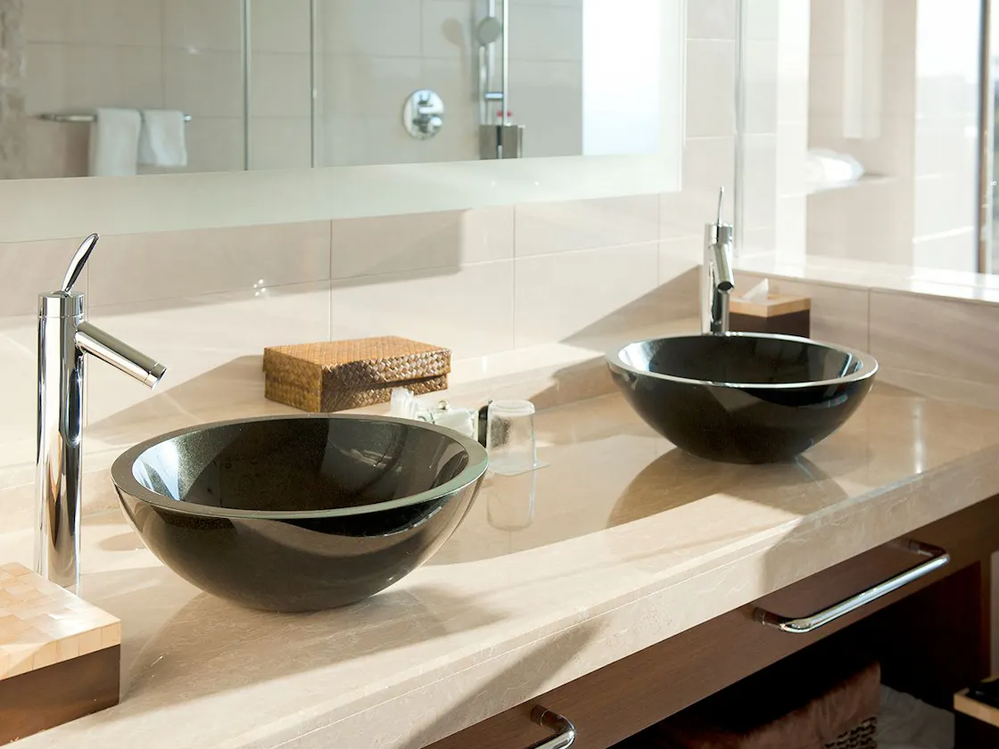 広々と使える洗面台