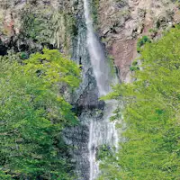 น้ำตกท้ายเรือที่มีลักษณะเด่นคือเส้นทางตรง