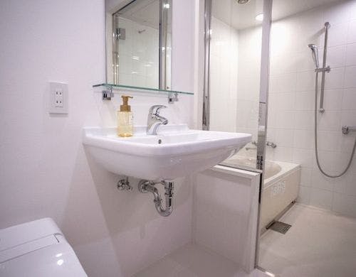 ダブルルームの平面図。