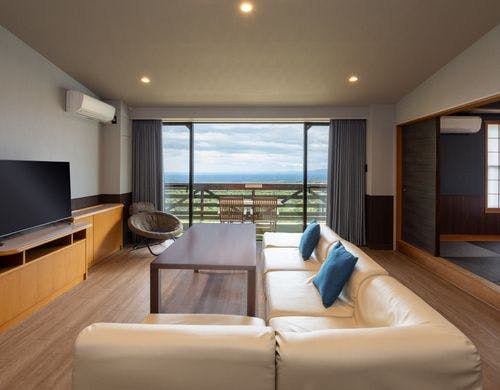 ドッグコンフォートコテージB棟リビング