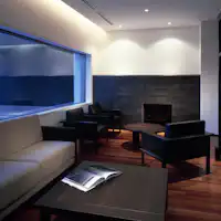 フロント前のロビーラウンジ