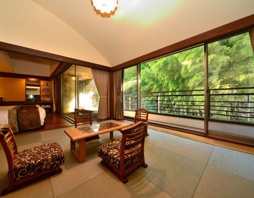 露天風呂付客室rocca【竹林側和洋室：歩】