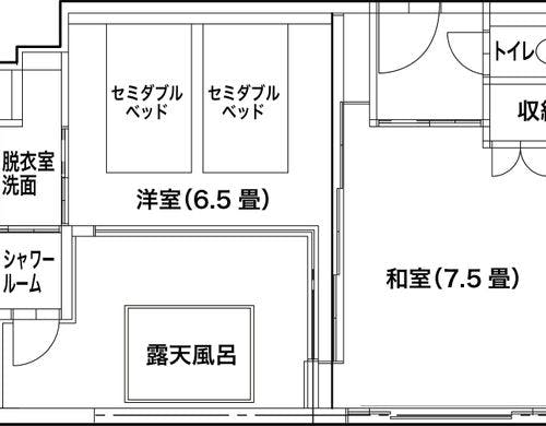 リニューアル露天付和洋室　竹林側　405