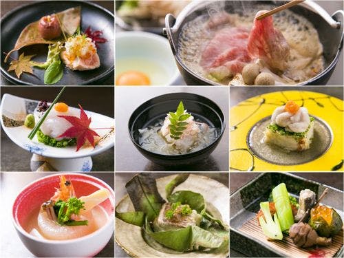 月替わりの懐石フルコース。