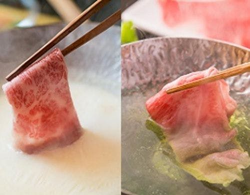 佐賀牛豆乳しゃぶ&嬉野茶しゃぶ/一例