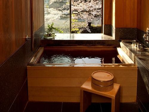 清流を望む和室