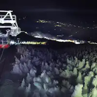 蔵王ロープウェー夜間運行で樹氷鑑賞へ
