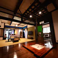 半露天風呂とウッドテラス付の特別室