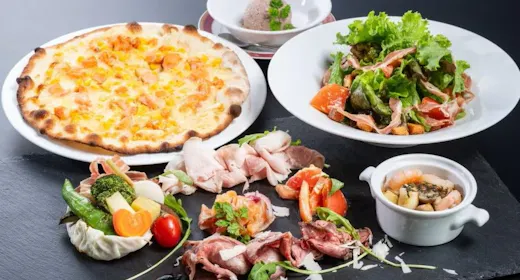 【量控えめ/前菜とパスタ又はピザのライトディナー】お酒やアラカルトを楽しみたい方におすすめ(2食付)