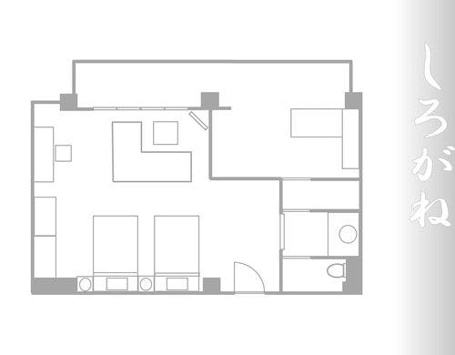 富士山眺望洋室【しろがね】