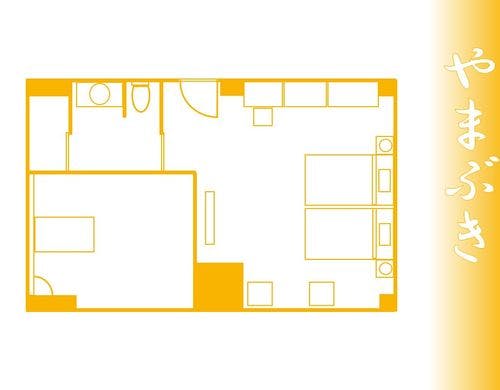 森側洋室ツイン【やまぶき】