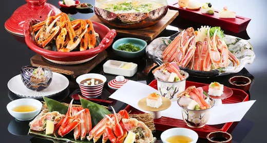 【早期割14】【カニづくし&但馬牛】1.8杯相当ズワイガ二フルコース&但馬牛陶板焼き60g