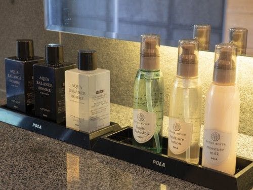 全客室にPOLAアメニティ
