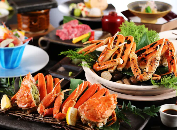 ズワイガ二2品×但馬牛陶板焼き付