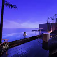 本館屋頂溫泉「HARUKA」夕景