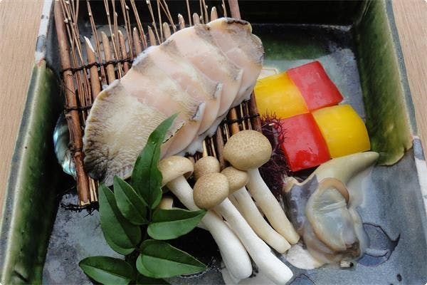 あわびの石焼き