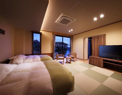 【潮の香】 温泉半露天風呂付和洋室