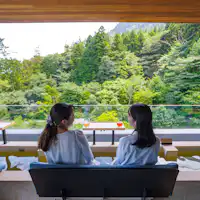 ロビー階に新設された足湯温泉