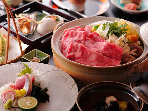 【しゃぶしゃぶ鍋懐石】国産黒毛和牛のしゃぶしゃぶ鍋を堪能する二食付きステイ