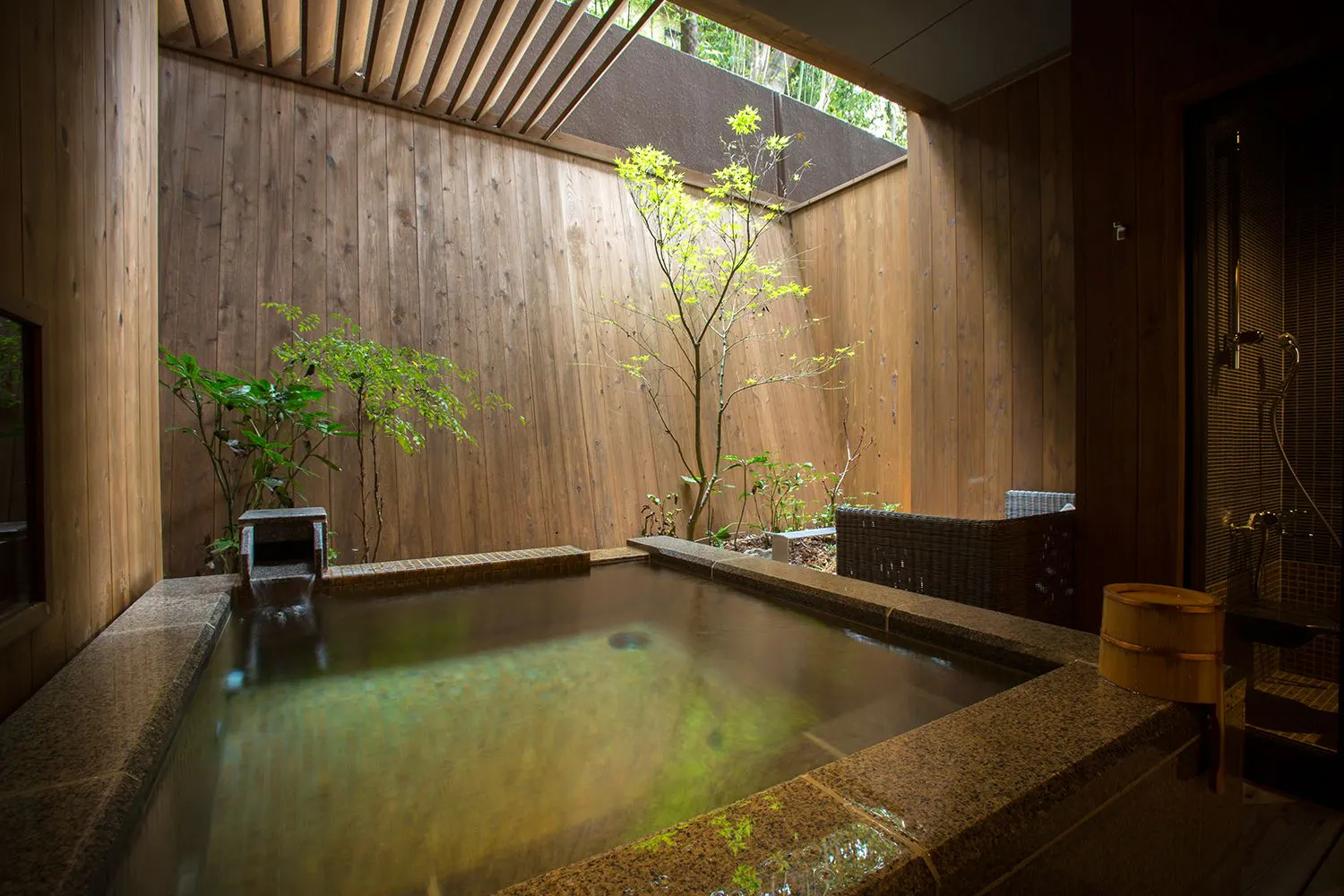 带露天浴池的豪华双床房 53平方米(示例)