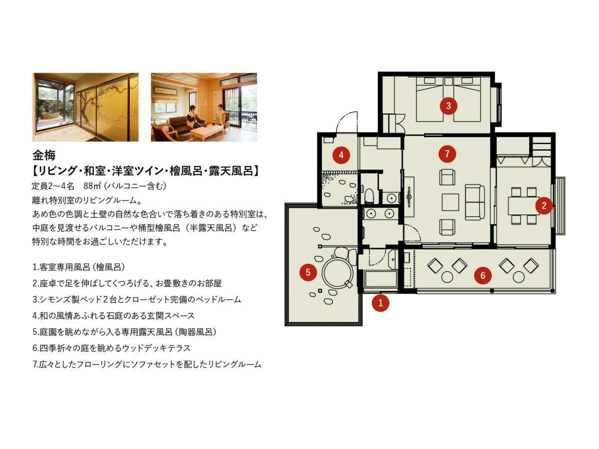 スイートルーム『金梅』間取り図