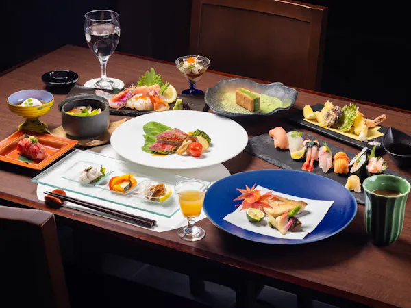 基本プラン 季節のディナーコース【1泊2食付】【源泉掛け流し露天風呂付きスイートヴィラ】