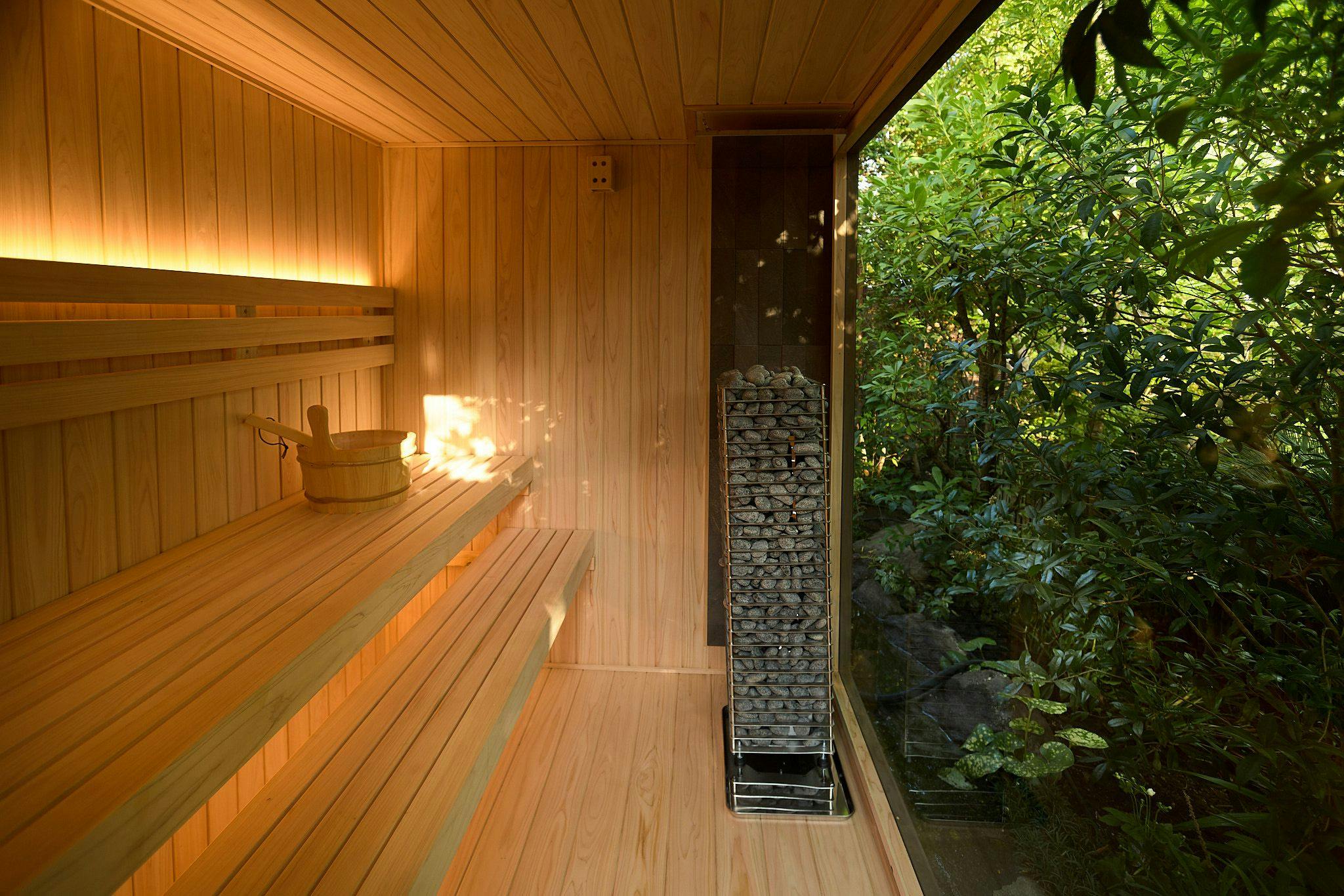 Sauna peribadi di penginapan gunung dengan pemandian terbuka "Yamafuji".