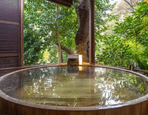 離れ貴賓室【狩鞍庵】客室露天風呂