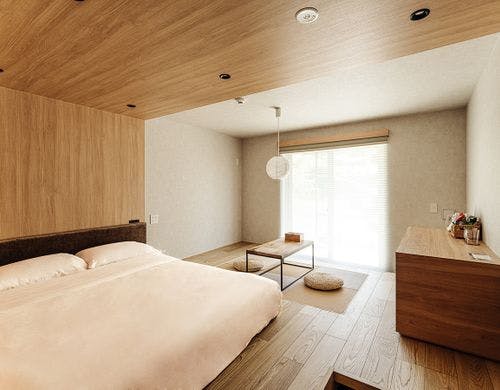 木の温もりに包まれたスタンダードダブル