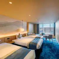 【Mata Air Panas Alami】Premium Four dengan Pemandian Terbuka