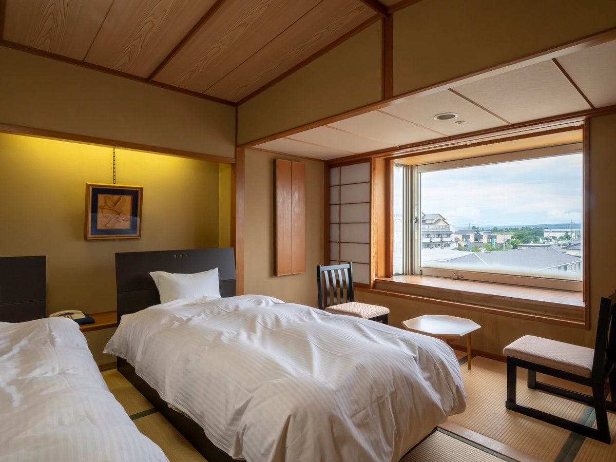 【침대가 있는 일본식 방】커플 여행이나 비즈니스에 적합합니다