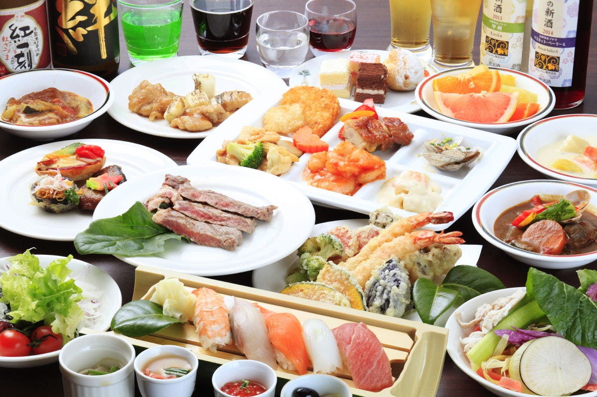 「源泉湯の宿　千の谷」ビュッフェプラン