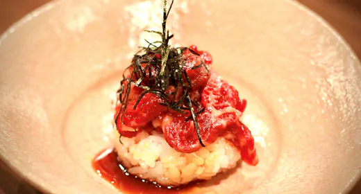 新・馬刺しと赤牛の共演プラン 熊本味三昧コ-ス(^u^) 通常料金+4500円UP【禁煙】