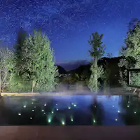 【満天星】星の露天風呂「天守の湯」