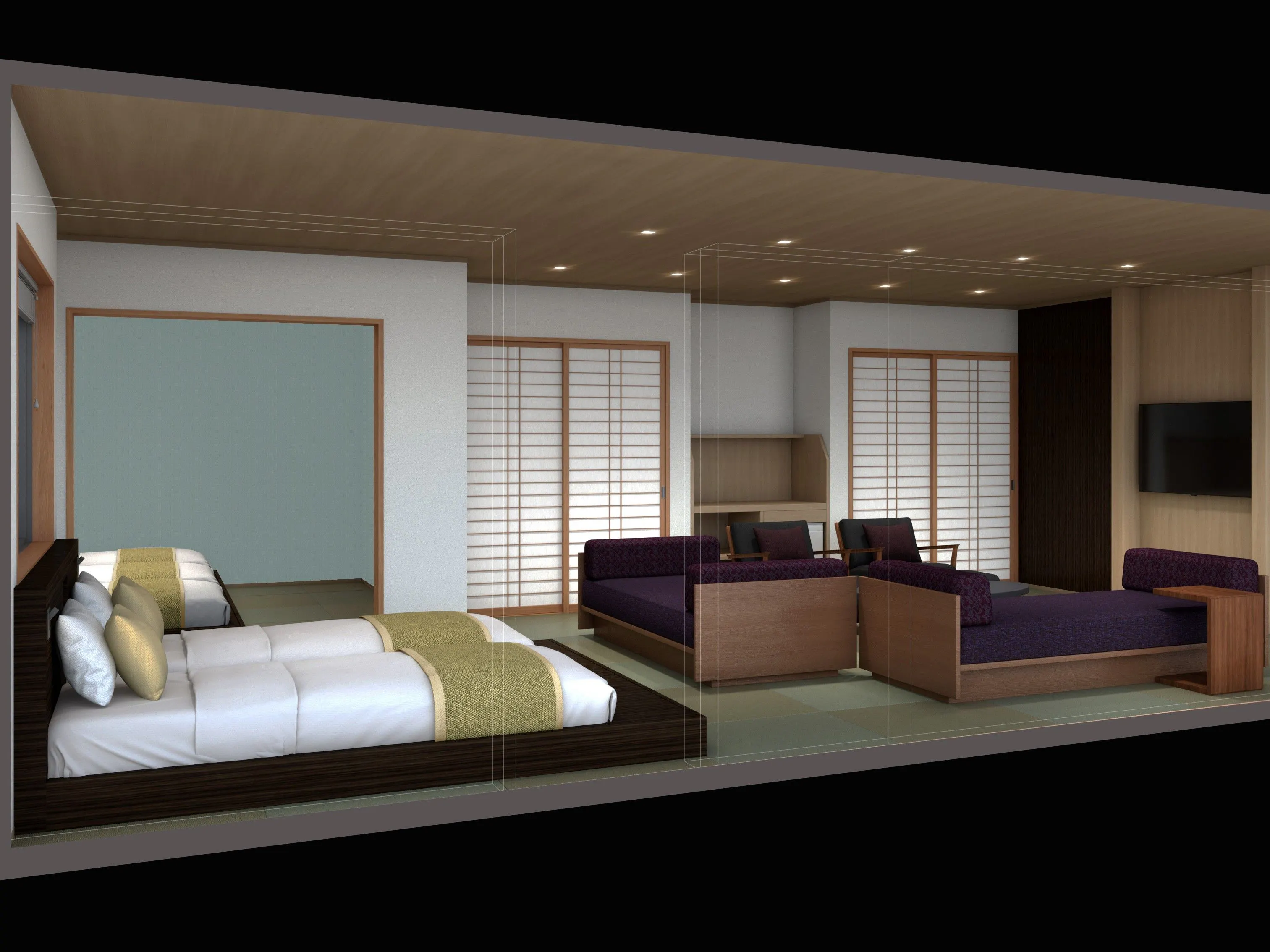 ภาพห้องพักหลังการปรับปรุงใหม่