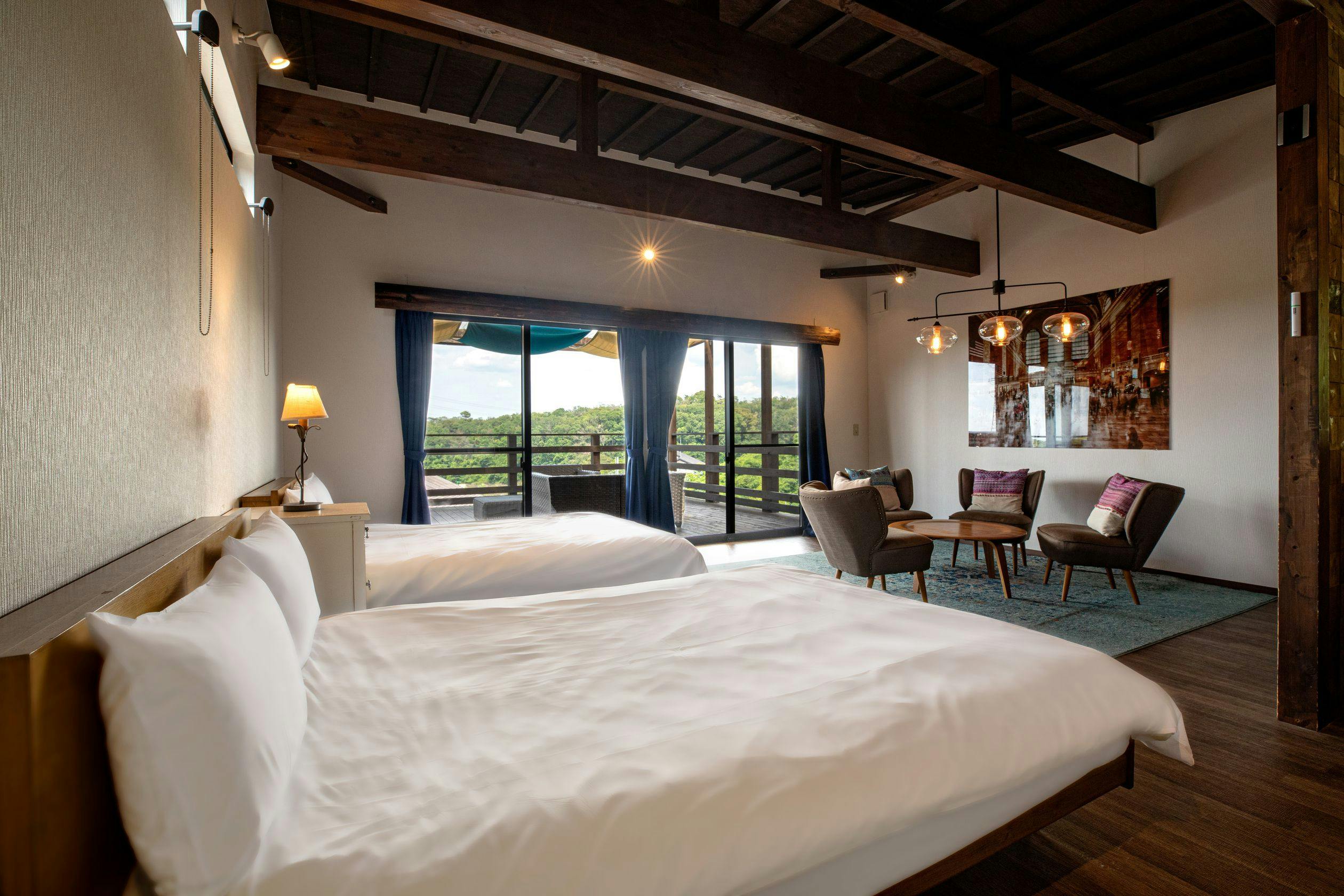 Glamping Cabin Living Terrace