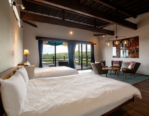 グランピングキャビン リビングテラス