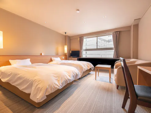 【東館】洋室 ツインベッドがある山側洋室