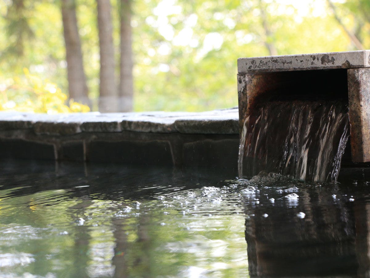 木立の間に見え隠れ,海を見ながらのんびり