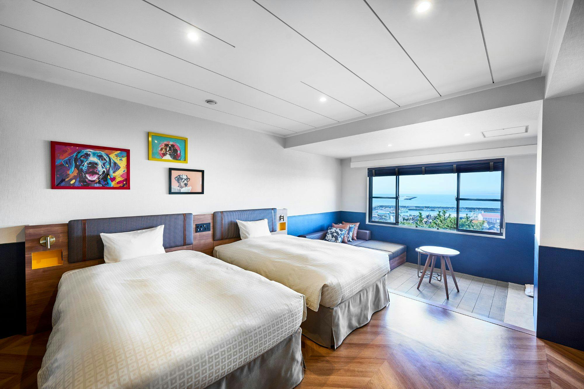 Kamar Twin dengan Pemandangan Laut