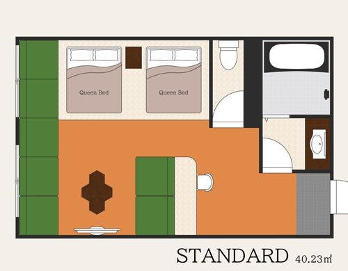 スタンダードルーム：フロアマップ