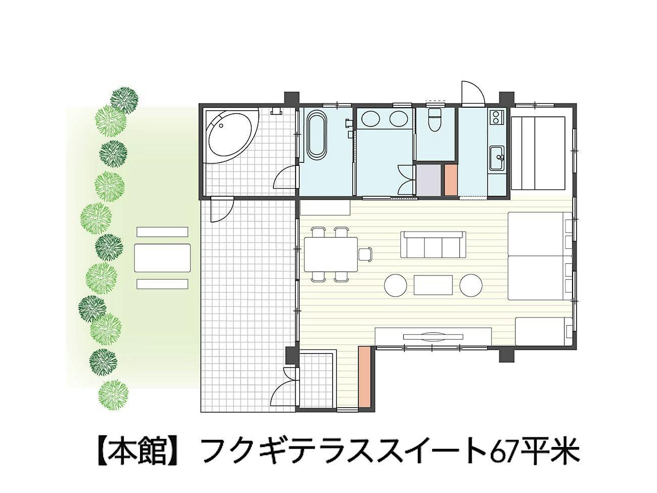 フクギテラススイート　ルームレイアウト
